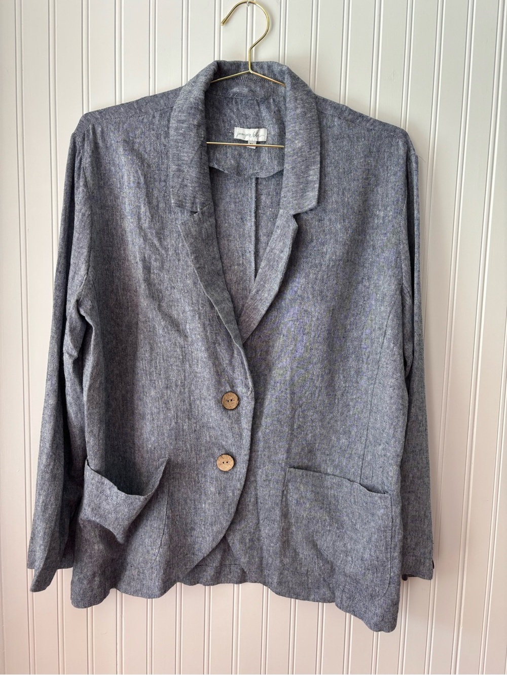 Lightweight Chambray Women’s Blazer Jacket